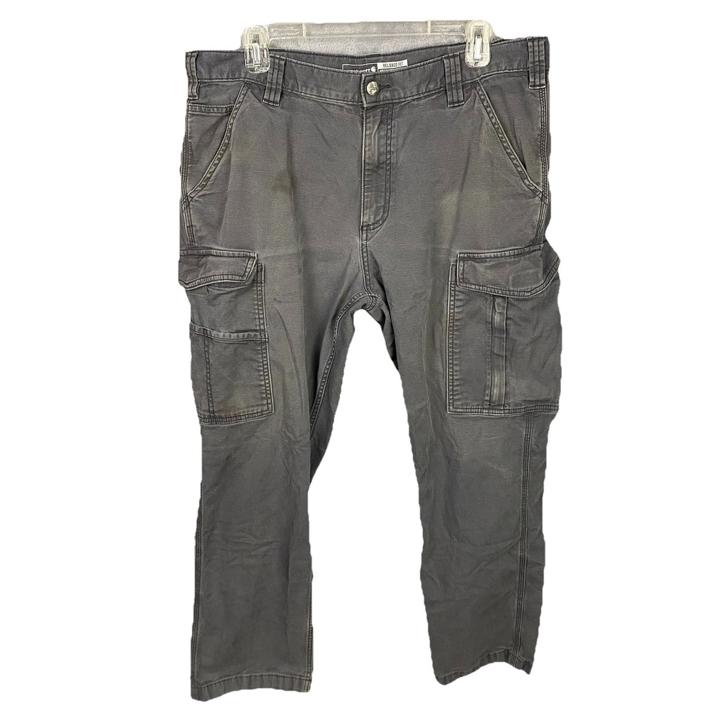 Carhartt Force Pants Men's 36x30 Gray Relaxed Fit Cargo Gorpcore Utililty